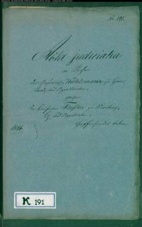 Kuhlemann, Gastwirt in Horn gegen Kaufmann Fleischer in Nürnberg