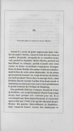 X. Reinhold quitte la maison de maître Martin
