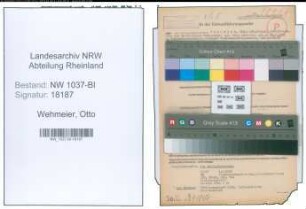 Entnazifizierung Otto Wehmeier , geb. 26.07.1899 (Krim.Sekretaer)