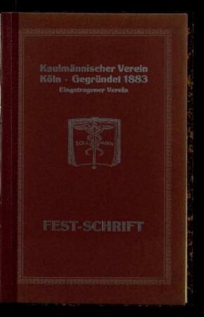 Festschrift des Kaufmännischen Vereins Köln