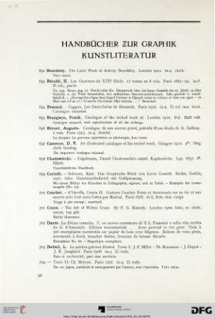 Handbücher zur Graphik – Kunstliteratur (Nr. 692-793) mit Taflen XVIII-XIX