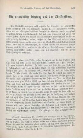 325-346 Die altarabische Dichtung und das Christenthum