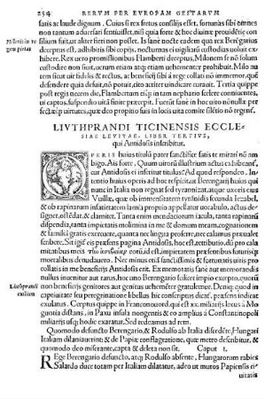 Livthprandi ticinensis ecclesiae levitae. Liber tertivs.