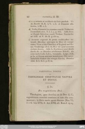 Particula Tertia De Theologiae Christianae Natura Et Indole.