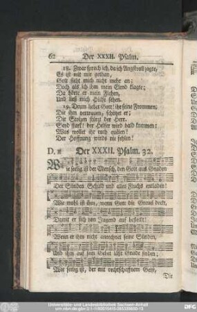 Der XXXII. Psalm. 32.