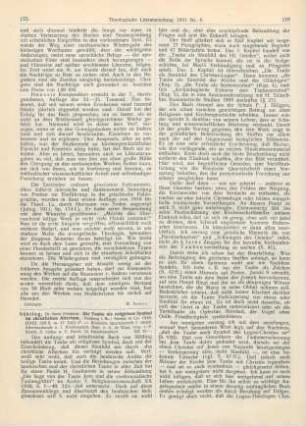 175-177 [Rezension] Sühling, Friedrich, Die Taube als religiöses Symbol im christlichen Altertum