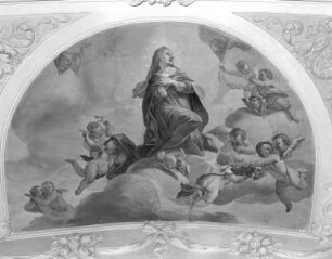 "Vera sapientia demonstratur", Allegorien der Weisheit mit Bezug auf die Klosterbibliothek — Mariä Himmelfahrt