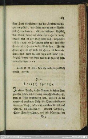 §. 2. Teutsch spreche