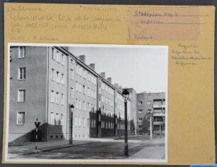 Straßenansicht. Berlin, Weißensee, Scharnweberstraße/Langhansstraße