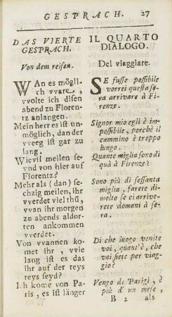 Das Vierte Gesprach / Il Quarto Dialogo