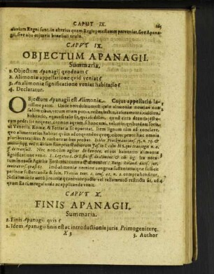 Capvt IX. Objectum apanagii.