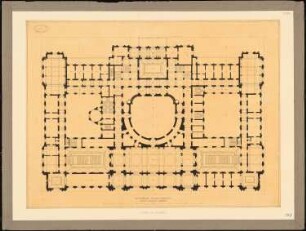 Reichstag, Berlin Zweiter Wettbewerb: Grundriss 1. Obergeschoss