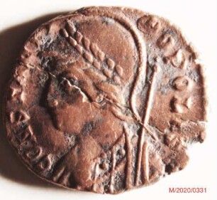 Römische Münze, Nominal Follis, Prägeherr Constantinische Dynastie, Prägeort Rom, Original