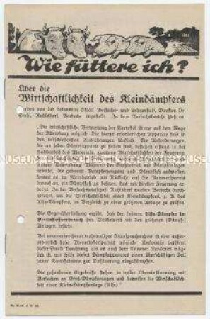 Wie füttere ich? Über die Wirtschaftlichkeit des Kleindämpfers