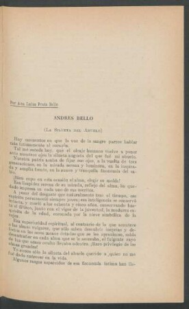 Andrés Bello - (la silueta del abuelo)