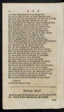 Zweyte Brief.