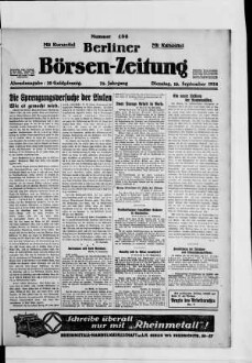 Berliner Börsen-Zeitung, Abendausgabe