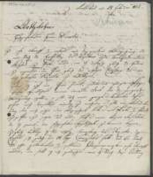 Brief von Anton Ortmann an David Heinrich Hoppe