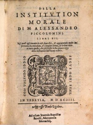 Della Institutione morale Lib. 12