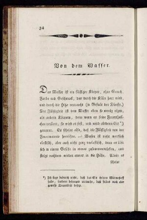 Von dem Wasser. - Nutzen des Wassers.