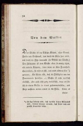 Von dem Wasser. - Nutzen des Wassers.