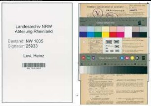 Entnazifizierung Heinz Levi , geb. 26.04.1915 (Bergingenieur)
