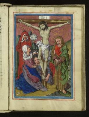 Miniatur: Christus am Kreuz