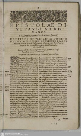 Epistolae Divi Pauli Ad Romanos