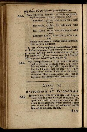 Caput VI. De Ratiociniis Et Syllogismis.