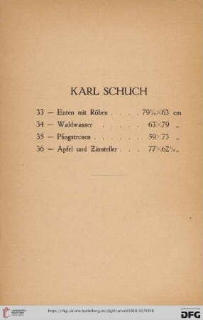 Karl Schuch (Nr. 33-36)