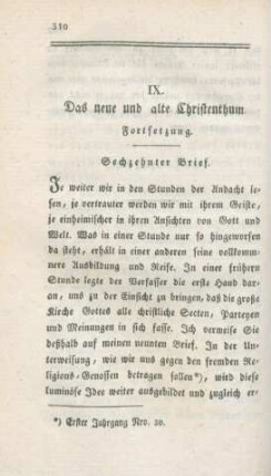 310-343 Das neue und alte Christenthum : Fortsetzung