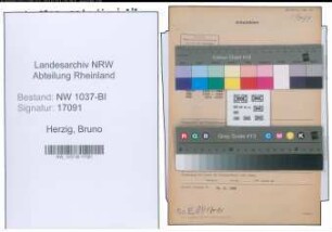 Entnazifizierung Bruno Herzig , geb. 28.12.1891 (Zollsekretaer)