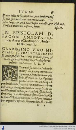 In Epistolam Iacobi Anotationes.