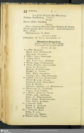 Häuserbuch : Einwohner-Verzeichnis