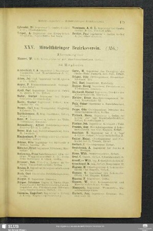 XXV. Mittelthüringer Bezirksverein.