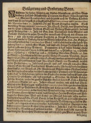 Belägerung und Eroberung Bonn.
