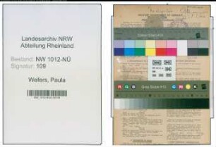 Entnazifizierung Paula Wefers , geb. 08.04.1908 ()