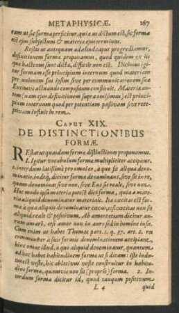 Caput XIX. De Distinctionibus Formae.
