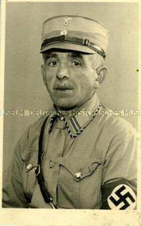 Porträt eines SA-Angehörigen in Uniform