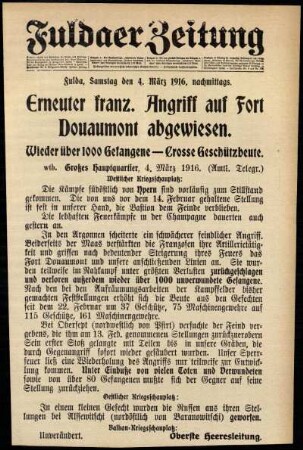 Ausgabe vom Samstag, den 04. März 1916.