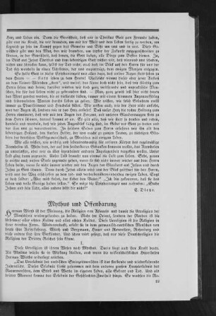 Mythus und Offenbarung