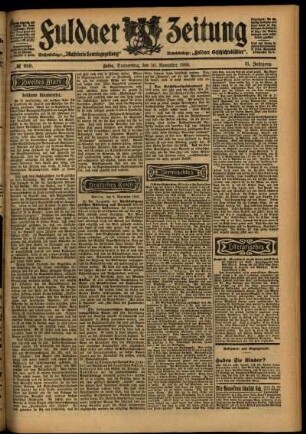 Zweite Ausgabe vom Donnerstag, den 10. November 1904.