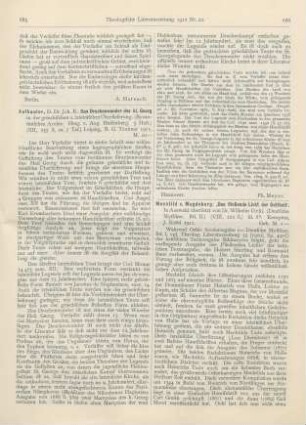 686-687 [Rezension] Oehl, Wilhelm (Hrsg.), Deutsche Mystiker. Bd. II: Mechtild von Magdeburg: ‚Das fließende Licht der Gottheit‘
