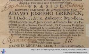 [Provenienz]: Mansuet, Franciscus Antonius