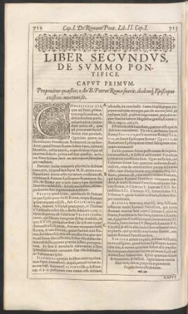 Liber Secundus, De Summo Pontifice.