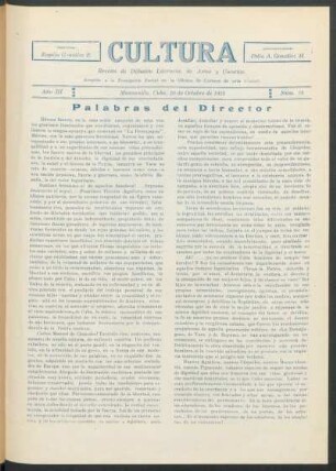 Palabras del Director