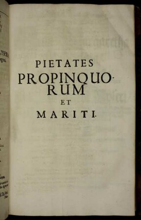 Pietates Propinquorum Et Mariti.