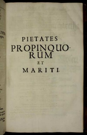 Pietates Propinquorum Et Mariti.