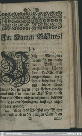 Im Namen Gottes!