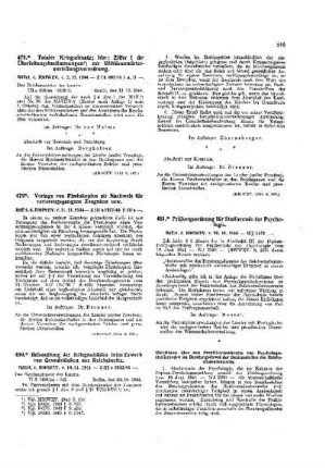 Totaler Kriegseinsatz; hier: Ziffer 1 der Überleitungsbestimmungen zur Militäranwärteranstellungsverordnung : [Amtliche Erlasse] ; [Amtlicher Teil]